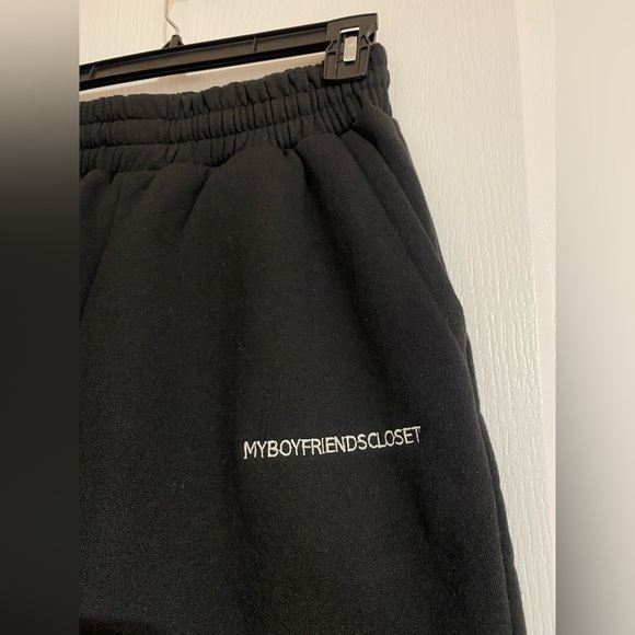 NWT My Boyfriends Closet Cotton Inner Jaw String Warm Black Sweatpants Size XS - Picture 3 of 10